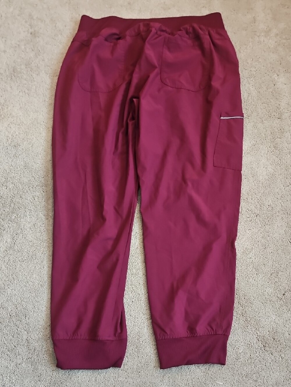Women's Scrub Set Jogger Pants - Burgundy/Fuschia - Picture 12 of 13